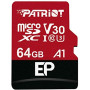 Карта памяти Patriot EP Series microSDXC (UHS-1 U3) 64Gb class 10, Black