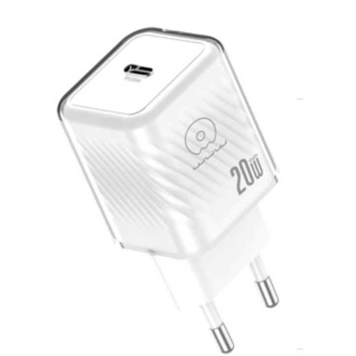 Сетевое зарядное устройство WUW C225 PD20W / QC3.0, White