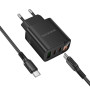 Сетевое зарядное устройство BOROFONE BA98A Ilustre PD30W / QC3.0 cable Type-C to Type-C, Black