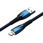 USB Data Кабель Baseus Glimmer Series USB to Lightning 2.4A 2m, Blue (CADH000303)