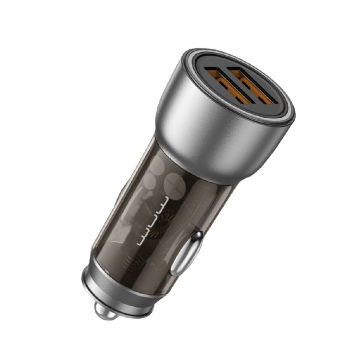 Автомобильное зарядное устройство WUW C201 2-USB 3.1A 15W, Black