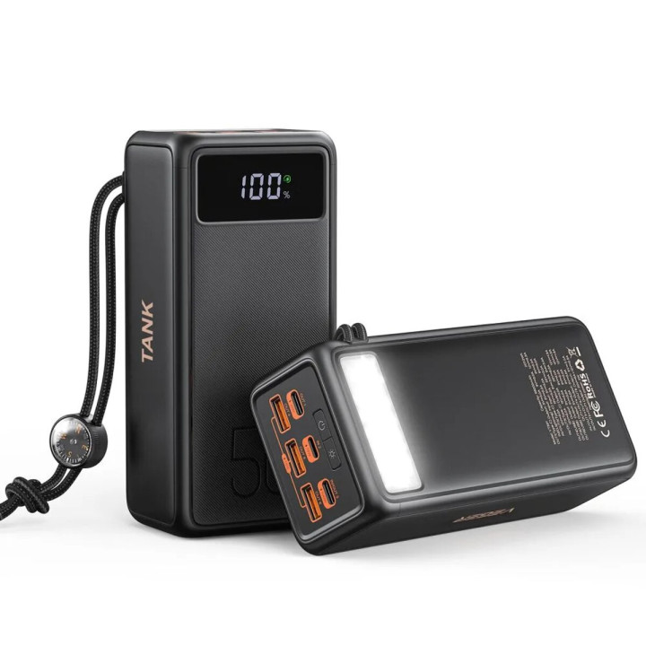 Внешний аккумулятор Power Bank VEGER 56000 mAh PD130W / QC3.0 5A, black