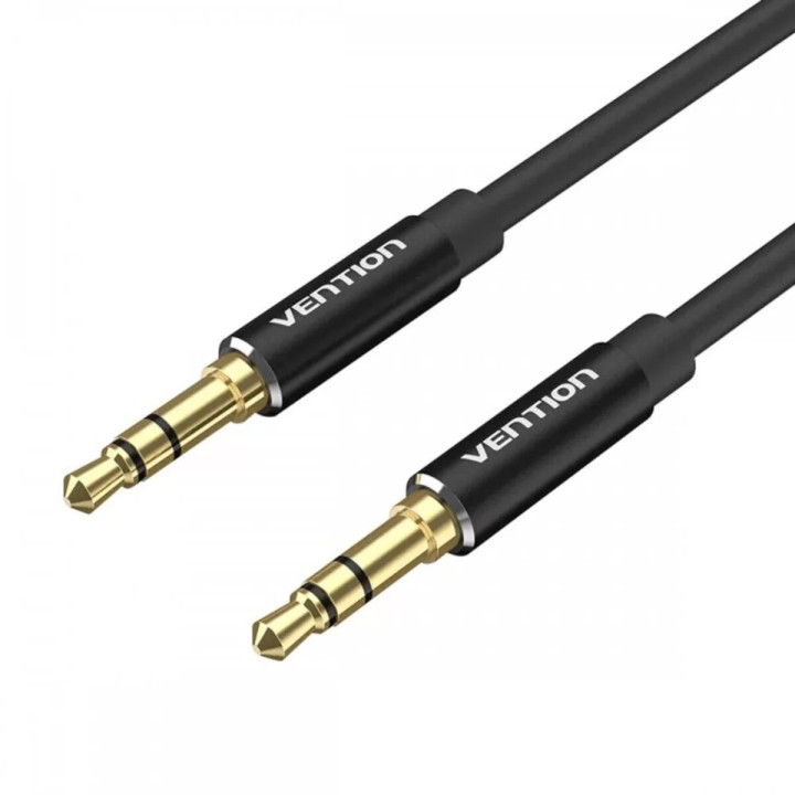Аудіо кабель Vention 3.5mm Aluminum Alloy Type Audio Cable 2M, Black