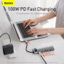 USB - хаб Baseus Metal Gleam Series 9-in-1 Multifunctional Type-C to HDMI / USB 3.0 / PD / RJ45 / SD / TF / VGA, Gray ( CAHUB-CU0G )