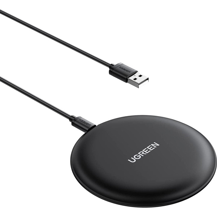 Беспроводное зарядное устройство UGREEN CD186 2A 15Вт Wireless Charging Pad, Black