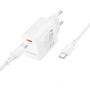 Сетевое зарядное устройство BOROFONE BN26 Fuente single-port PD20W / QC3.0 cable Type-C to Type-C, White