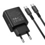 Сетевое зарядное устройство BOROFONE BA98A Ilustre PD30W / QC3.0 cable Type-C to Type-C, Black