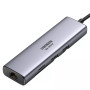 USB HUB UGREEN CM512 Type-C to 2*USB3.0 / HDMI / RJ45 / SD&TF / PD port Converter, Gray
