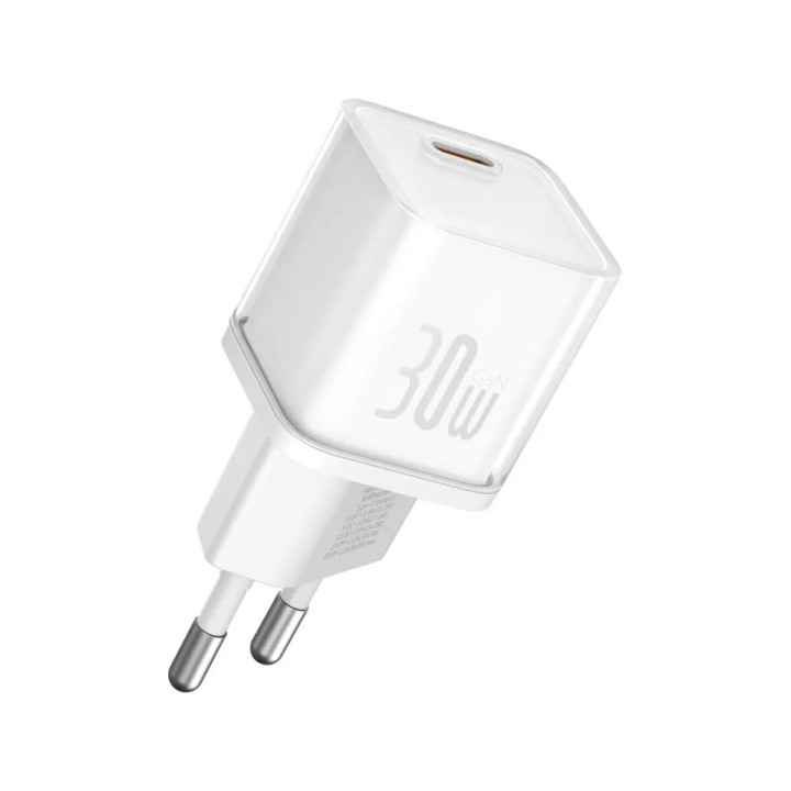 Сетевое зарядное устройство Baseus GaN5S Fast Charger Type-C 30W, Moon White