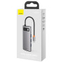 USB HUB Baseus Metal Gleam Series 6-in-1 Multifunctional Type-C to HDMI / USB3.0 / PD / RJ45, Gray