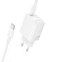 Сетевое зарядное устройство BOROFONE BN26 Fuente single-port PD20W / QC3.0 cable Type-C to Type-C, White