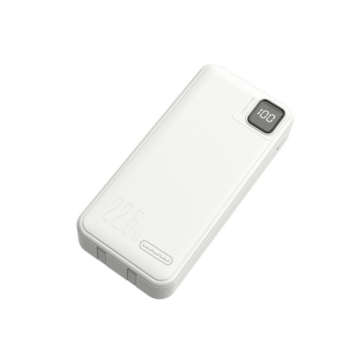 Внешний аккумулятор Power Bank WUW Y138 2USB / Type-C PD22.5W 20000mAh, White