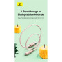 Data Кабель Baseus Habitat Series Fast Charging Cable USB to Lightning 2.4A 2m, Wheat Pink ( P10360200421-01 )