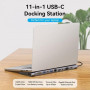 USB - Hab Vention Multi-function Ttpe-C to HDMI / VGA / Type-C Gen 1 / USB 3.0x2 / USB 2.0 / RJ45 / SD / TF / TRRS 3.5mm / PD Docking Station 0.25m