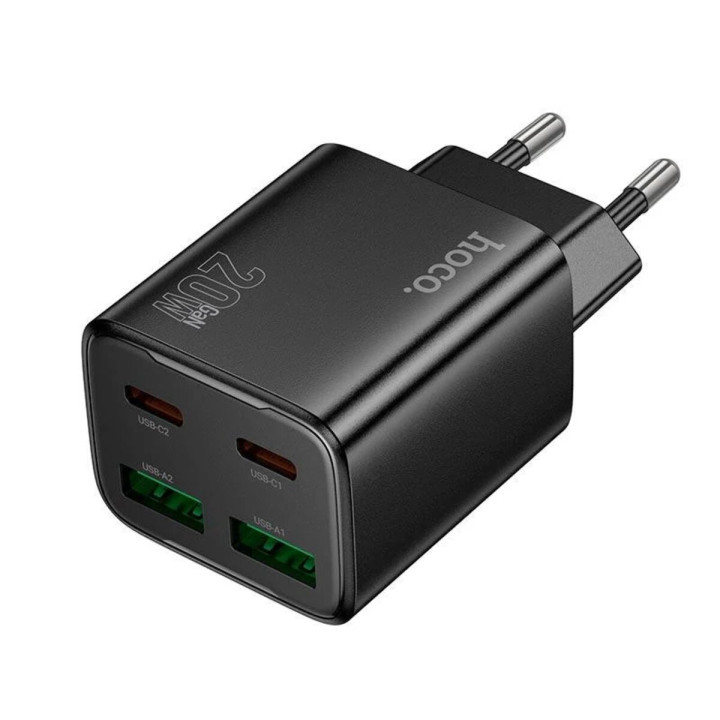 Сетевое зарядное устройство HOCO N55 Fundador four-port PD20W / QC3.0 1.67A, Black