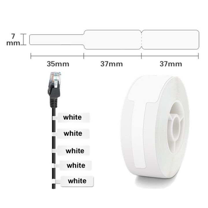 Етикетки NIIMBOT A2K18638601 T12.5*74+35-65 для D11 / D110 / D101 / H1S, White