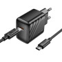 Сетевое зарядное устройство HOCO CS24A Puerto single-port PD25W / QC3.0 cable Type-C to Type-C, Black