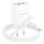 Сетевое зарядное устройство BOROFONE BA70A PD20W cable Type-C to Lightning 1m, White