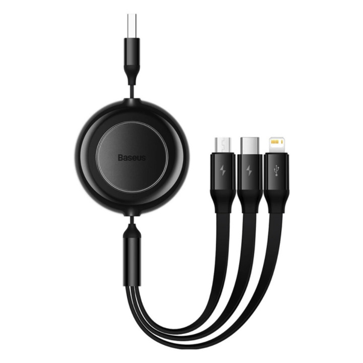 Data - Кабель Baseus Free2Draw USB to MicroUSB Lightning Type-C 3.5A 1.1m, Cluster Black