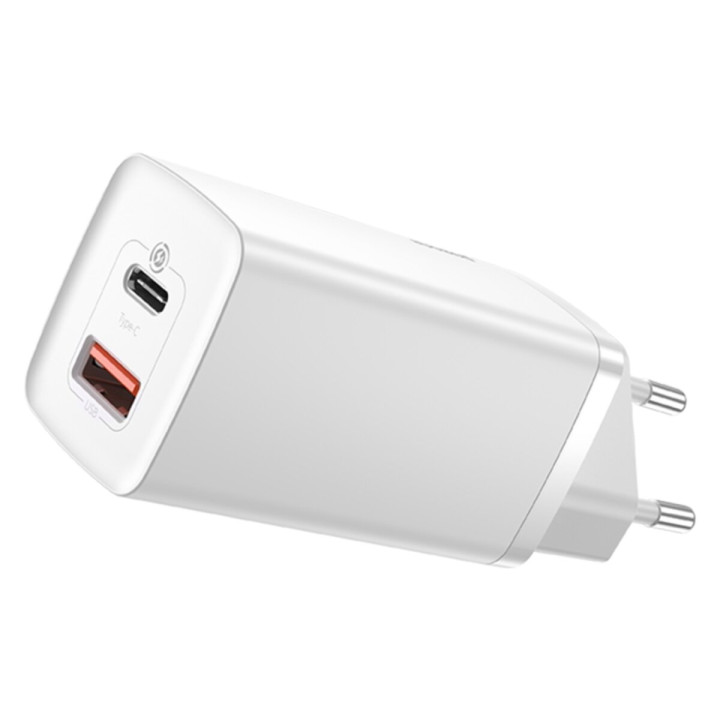 Сетевое зарядное устройство Baseus GaN2 Lite Quick Charger 3,0 65W 3.1A, White