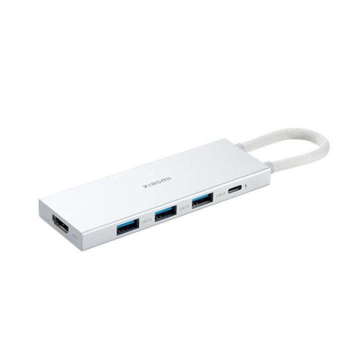 USB-Hub Xiaomi Type-C - HDMI / USB3.0 × 3 / PD, Silver