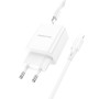 Сетевое зарядное устройство BOROFONE BA70A PD20W cable Type-C to Lightning 1m, White