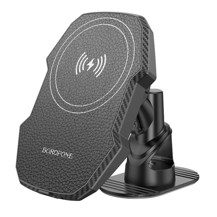 Автомобильный держатель BOROFONE BH216 с функцией беспроводной зарядки, Black