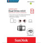 USB-флешка SanDisk USB 3.0 Ultra Dual OTG 64Gb (150 Mb/s), Silver