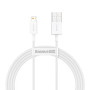 Data-Кабель Baseus Superior Series Fast Charging USB to Lightning 2.4A 1.5m, White