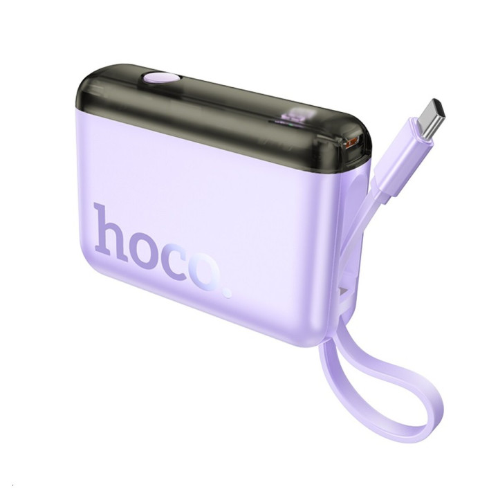 Портативная батарея Power Bank HOCO J139 Hero 22.5W + PD20W cable Type-C 10000mAh, Purple
