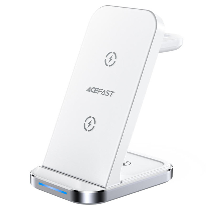Беспроводное зарядное устройство ACEFAST E15 desktop 3-in-1 wireless charging stand, White