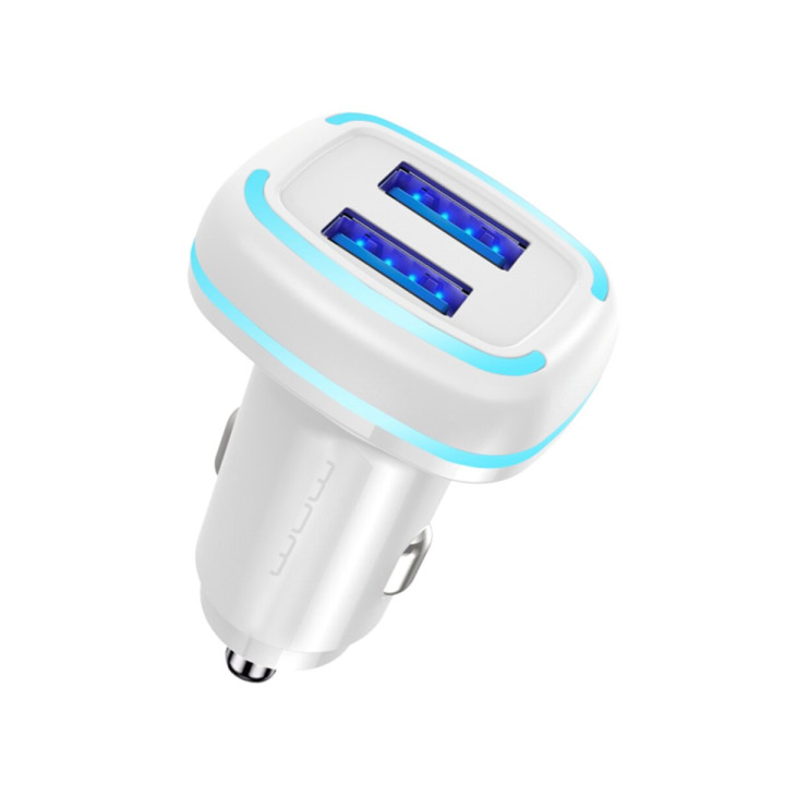 Автомобильное зарядное устройство WUW C191 2-USB 2.4A, Black