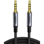 Аудиокабель UGREEN AV183 AUX 3.5mm to AUX 3.5mm 4-Pol 2m, Black-Gray