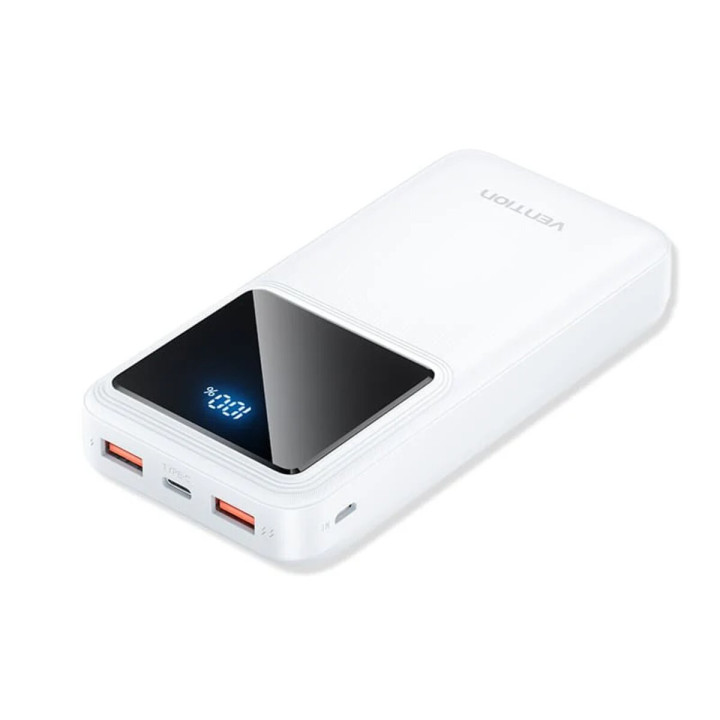 Внешний аккумулятор Power Bank Vention FHLW0 LED Display 22.5W 20000mAh, White