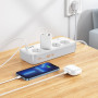 Сетевой Удлинитель HOCO AC22 Sunlight 4-bit PD30W 3A 1.5 м, White