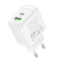 Сетевое зарядное устройство BOROFONE BAS44A Potential Type-C PD20W / USB QC3.0 EU, White