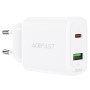 Сетевое зарядное устройство ACEFAST A25 PD20W / QC3.0 3А, White