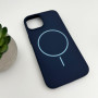 Чехол Cosmic Silicone Case Magnetic для iPhone 15, Dark Blue