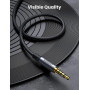Аудиокабель UGREEN AV183 AUX 3.5mm to AUX 3.5mm 4-Pol 2m, Black-Gray
