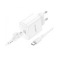 Сетевое зарядное устройство BOROFONE BA81A single port PD20W / QC3.0 cable Type-C to Type-C, White