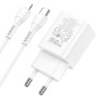 Сетевое зарядное устройство HOCO N28 PD20W / QC3.0 cable Type-C to Lightning White