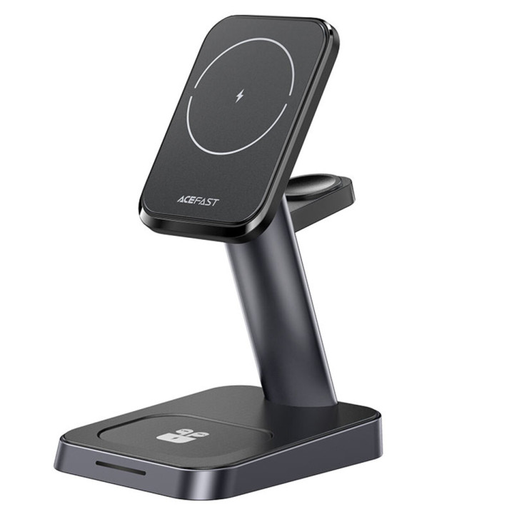 Беспроводное зарядное устройство ACEFAST E3 20W desktop three-in-one wireless charging stand, Black