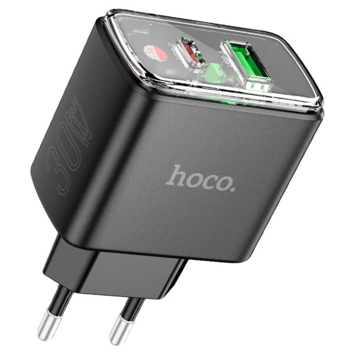 Сетевое зарядное устройство для HOCO CS42A Smart Type-C PD30W USB QC3.0 30W, Black