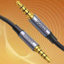 Аудиокабель UGREEN AV183 AUX 3.5mm to AUX 3.5mm 4-Pol 2m, Black-Gray