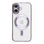 Чехол - накладка TPU Metallic Full Camera with Magsafe для iPhone 16 purple