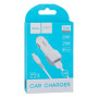 Aвтомобильное зарядное устройство Hoco Z23 2USB cable Lightning 1m, White