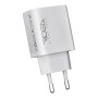 Сетевое Зарядное Устройство Ridea RW-18121 Rapid USB QC 18W с кабелем Type-C, White