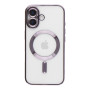 Чехол - накладка TPU Metallic Full Camera with Magsafe для iPhone 16 purple