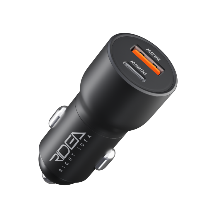 Автомобильное Зарядное Устройство Ridea RCC-30110 QPow Type-C / USB 30W, Black