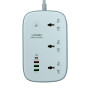 Сетевой Удлинитель LDNIO SCW3451 3 ports / PD / 3USB / 1 QC 3.0 / 1 Type-C / WiFi, White